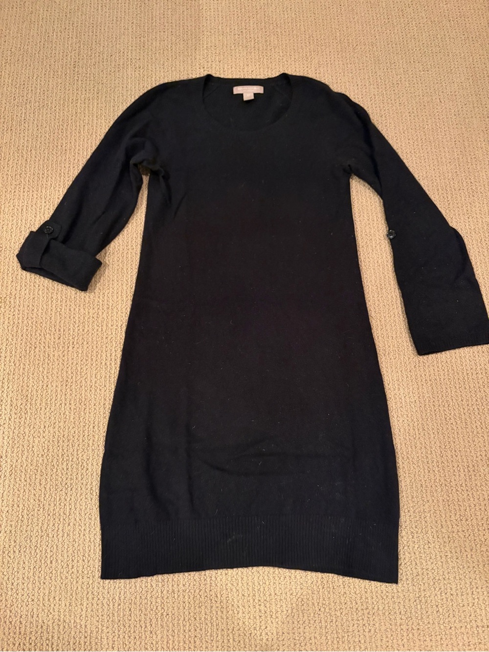 Banana Republic Black 100% Cashmere Sweater Dress size XS